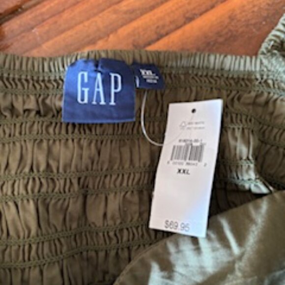 GAP Moss Green Puff Sleeve Top - XXL - Picture 3 of 3